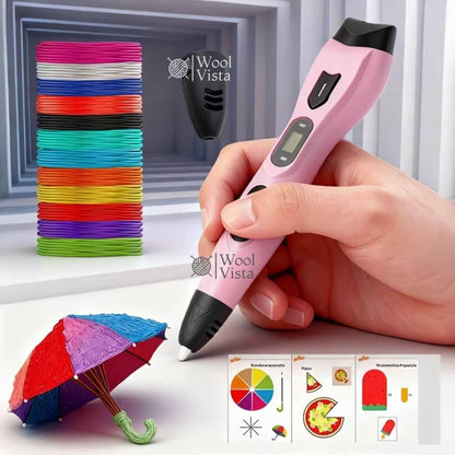 3D ART PRINTING PEN – NEW UPGRADED TYPE-C USB PLUG-IN, NO BATTERY, PERFECT FOR DIY 3D ART, GRAFFITI & CREATIVE PROJECTS