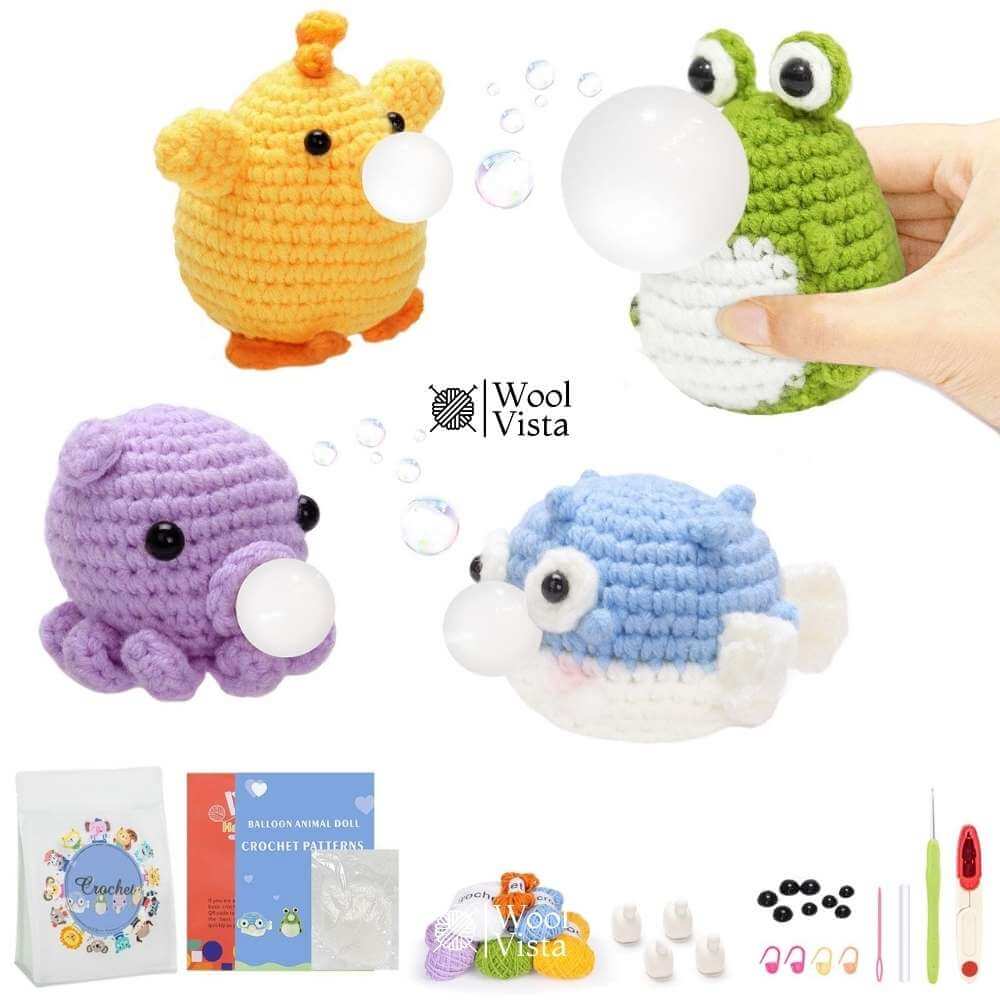 3PCS CROCHET TOY BUBBLE BASE – DIY AMIGURUMI TOY MAKING BASE FOR CROCHET PROJECTS