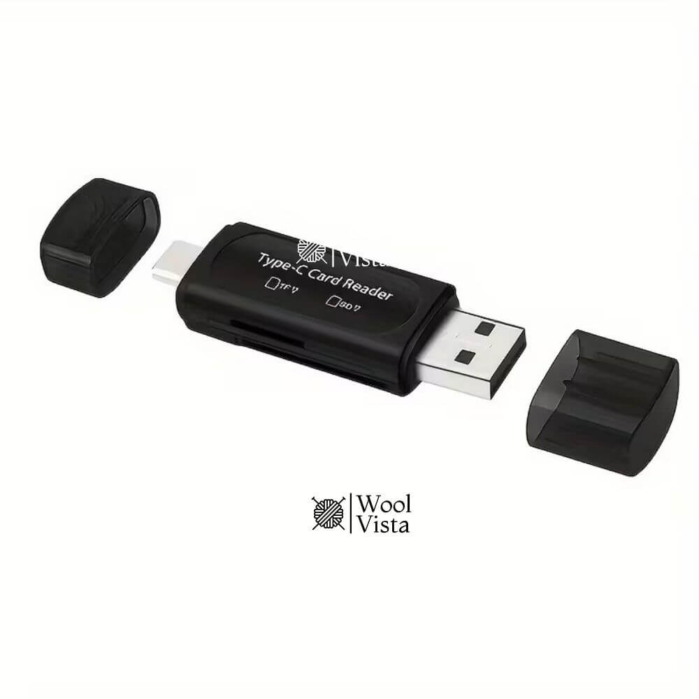4-IN-1 USB & TYPE-C SD CARD READER – DUAL SLOT SD/XC/HC MEMORY CARD ADAPTER (USB-A & TYPE-C)