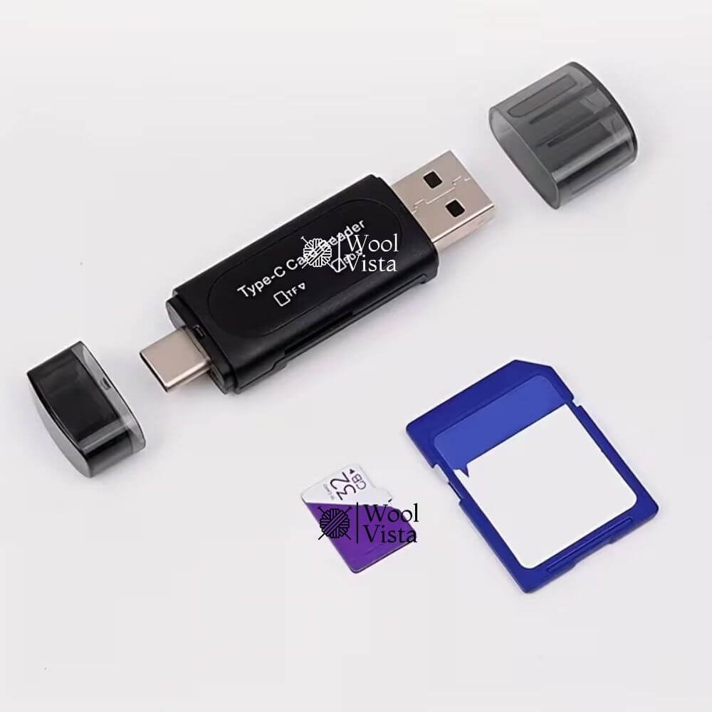 4-IN-1 USB & TYPE-C SD CARD READER – DUAL SLOT SD/XC/HC MEMORY CARD ADAPTER (USB-A & TYPE-C)