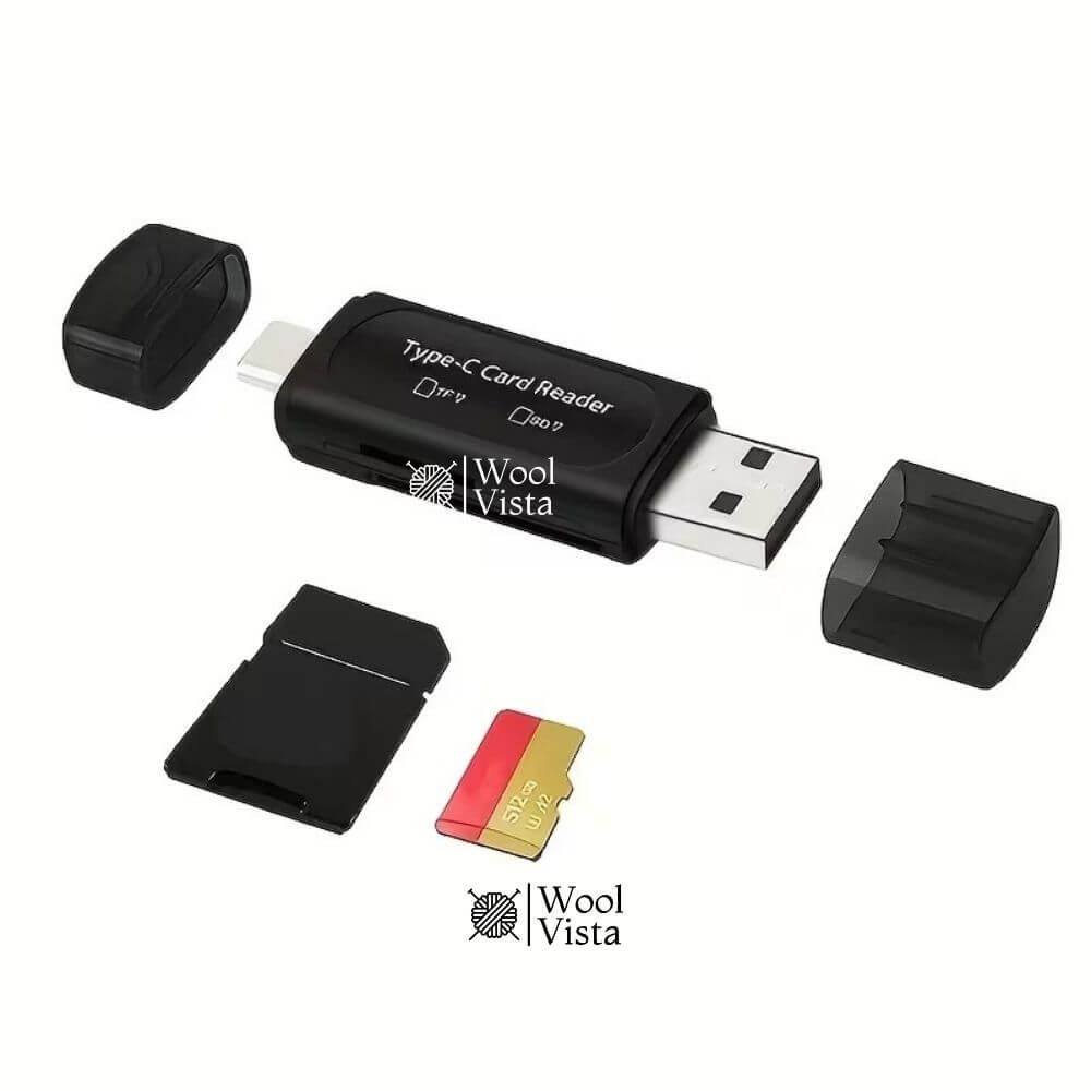 4-IN-1 USB & TYPE-C SD CARD READER – DUAL SLOT SD/XC/HC MEMORY CARD ADAPTER (USB-A & TYPE-C)