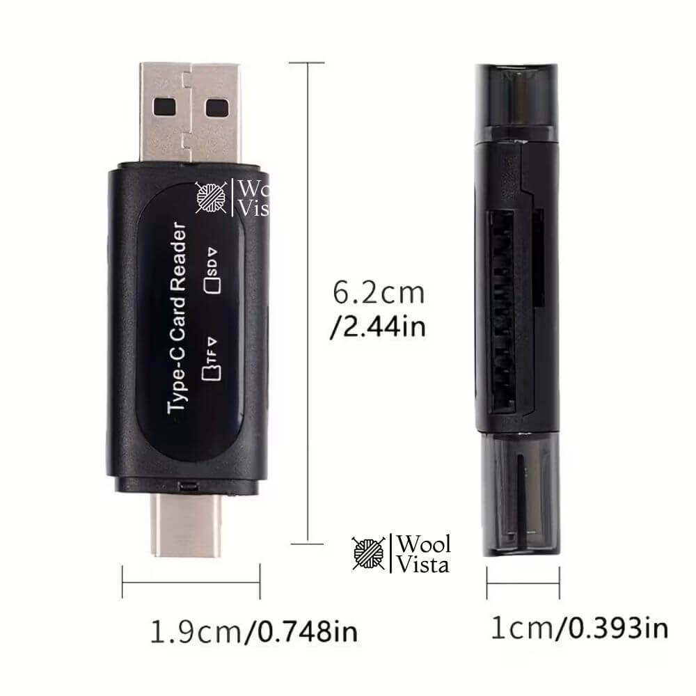 4-IN-1 USB & TYPE-C SD CARD READER – DUAL SLOT SD/XC/HC MEMORY CARD ADAPTER (USB-A & TYPE-C)