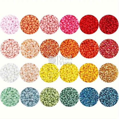 PREMIUM GLASS SEED BEADS BOX - 15 COLORS