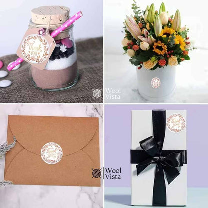 500PCS THANK YOU & HANDMADE KRAFT STICKERS ROLL – FRAGILE WARNING LABELS & SMALL BUSINESS PACKAGING SEALS (MULTIPLE VARIANTS)
