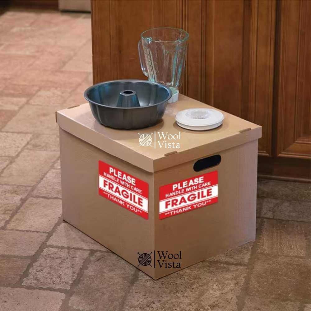 500PCS THANK YOU & HANDMADE KRAFT STICKERS ROLL – FRAGILE WARNING LABELS & SMALL BUSINESS PACKAGING SEALS (MULTIPLE VARIANTS)