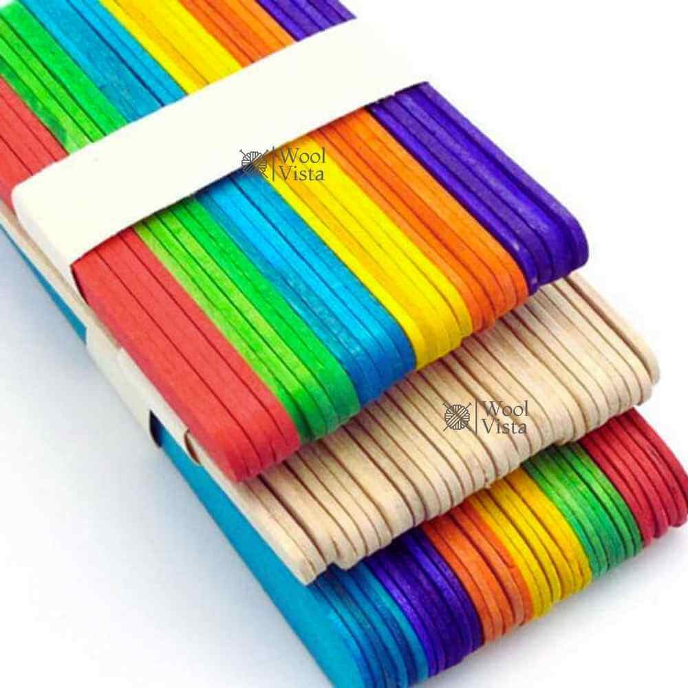 50PCS SOLID WOOD CRAFT STICKS – PERFECT FOR HOME, SCHOOL, ART & HANDICRAFT PROJECTS