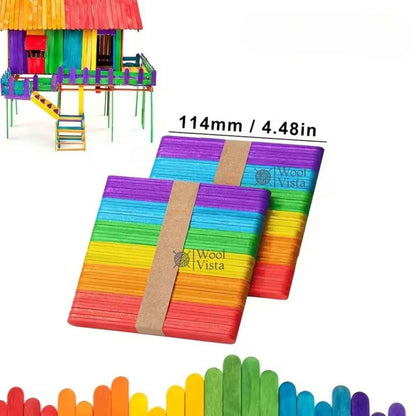 50PCS SOLID WOOD CRAFT STICKS – PERFECT FOR HOME, SCHOOL, ART & HANDICRAFT PROJECTS