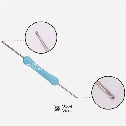 5PCS DOUBLE-ENDED CROCHET HOOK SET 2.0–2.5MM – ERGONOMIC MIXED COLOR CROCHET NEEDLES FOR KNITTING & DIY CRAFTS