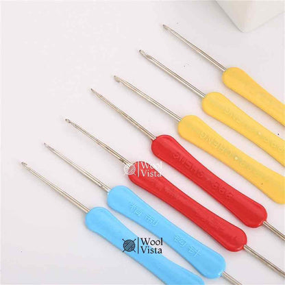 5PCS DOUBLE-ENDED CROCHET HOOK SET 2.0–2.5MM – ERGONOMIC MIXED COLOR CROCHET NEEDLES FOR KNITTING & DIY CRAFTS