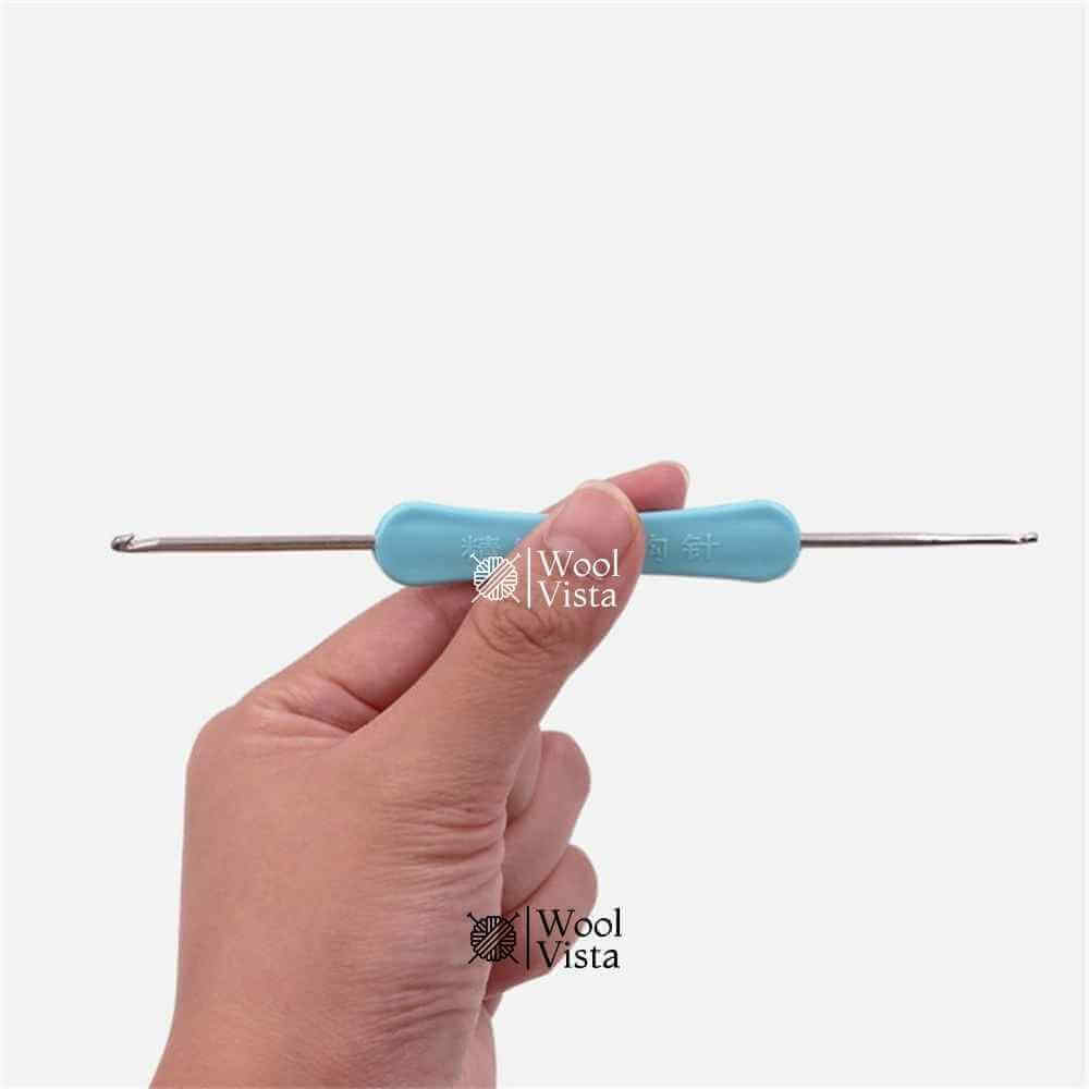 5PCS DOUBLE-ENDED CROCHET HOOK SET 2.0–2.5MM – ERGONOMIC MIXED COLOR CROCHET NEEDLES FOR KNITTING & DIY CRAFTS