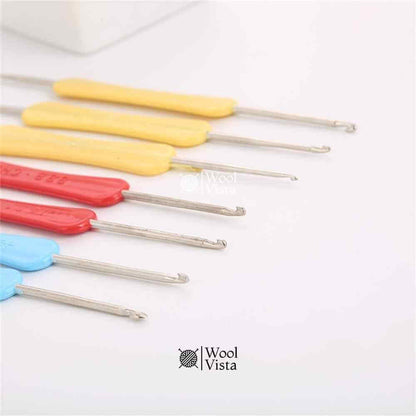 5PCS DOUBLE-ENDED CROCHET HOOK SET 2.0–2.5MM – ERGONOMIC MIXED COLOR CROCHET NEEDLES FOR KNITTING & DIY CRAFTS