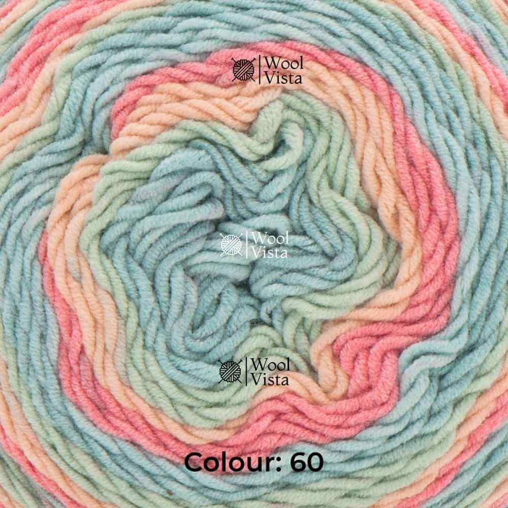 RAINBOW CAKE YARN 100G – PREMIUM COTTON & ACRYLIC GRADIENT YARN FOR KNITTING & CROCHET