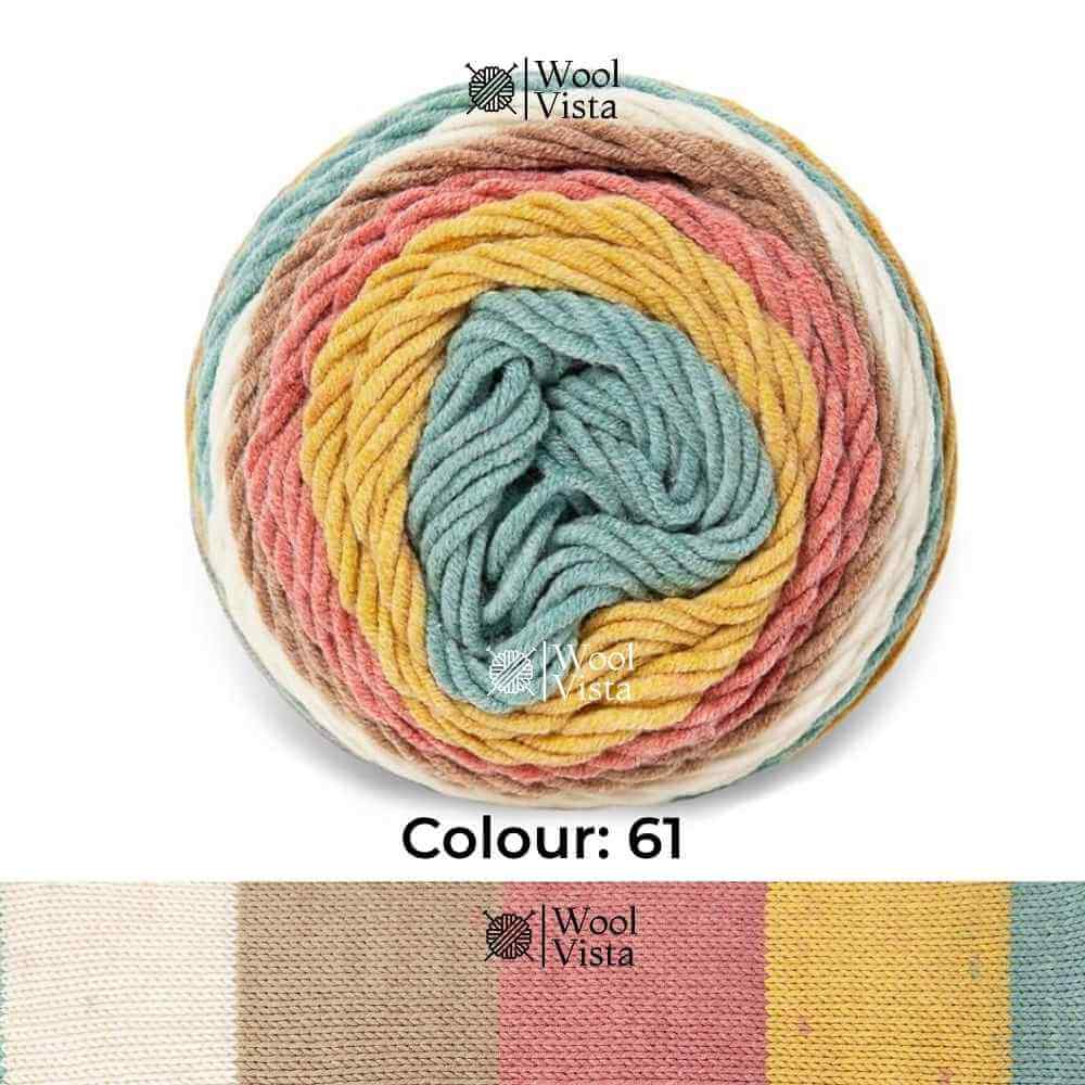 RAINBOW CAKE YARN 100G – PREMIUM COTTON & ACRYLIC GRADIENT YARN FOR KNITTING & CROCHET