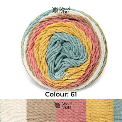 RAINBOW CAKE YARN 100G – PREMIUM COTTON & ACRYLIC GRADIENT YARN FOR KNITTING & CROCHET