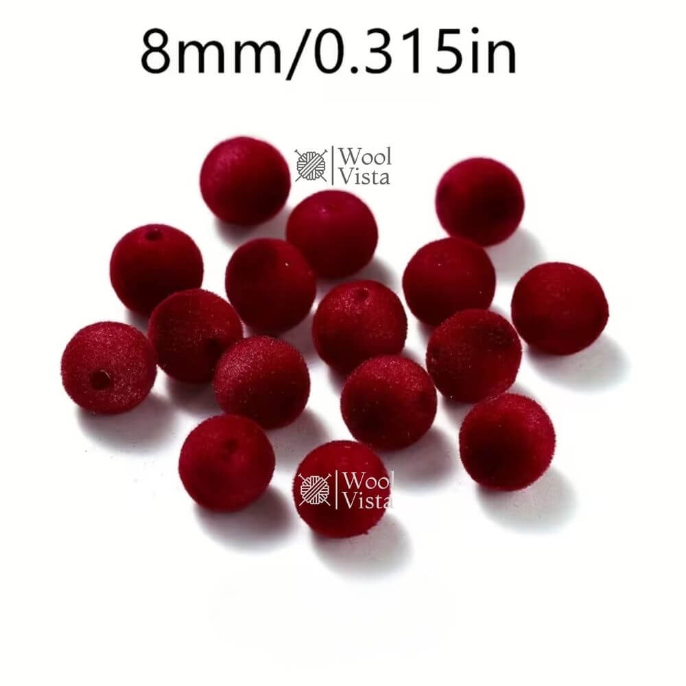 8MM & 10MM VELVET BEADS – DIY ASSORTED CRAFT BEAD SET (0.5 KG) FOR BAG MAKING, JEWELRY MAKING & DECORATIONS