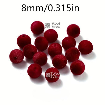 8MM & 10MM VELVET BEADS – DIY ASSORTED CRAFT BEAD SET (0.5 KG) FOR BAG MAKING, JEWELRY MAKING & DECORATIONS