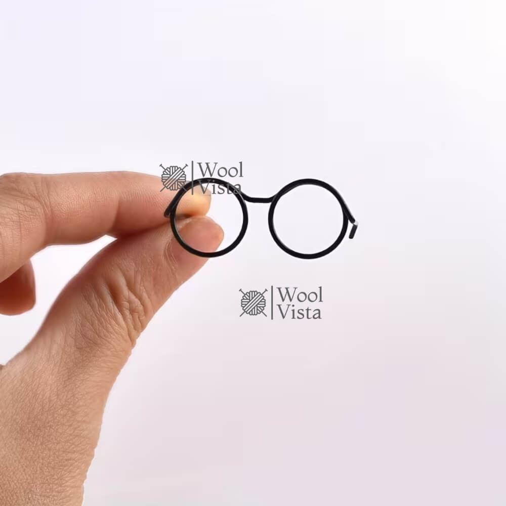 MINI STEEL WIRE ROUND GLASSES – 35MM CUTE MINIATURE GLASSES FOR LANDSCAPE ART, MINIATURE ROOM DECORATION, DIY CRAFTS & DOLLHOUSE ACCESSORIES