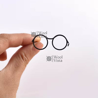 MINI STEEL WIRE ROUND GLASSES – 35MM CUTE MINIATURE GLASSES FOR LANDSCAPE ART, MINIATURE ROOM DECORATION, DIY CRAFTS & DOLLHOUSE ACCESSORIES