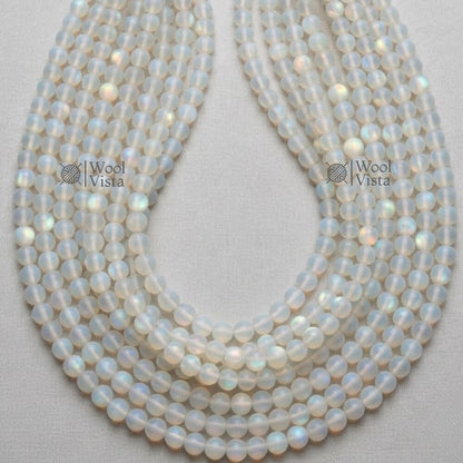 MATTE TRANSPARENT DUAL SHADE ACRYLIC BEADS – COLORFUL ROUND LOOSE BEADS STRAND