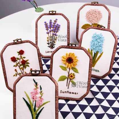 VINTAGE POLYGON EMBROIDERY HOOP – HANDHELD CROSS STITCH HOLDER CLIP FRAME FOR DIY EMBROIDERY, NEEDLEWORK & CRAFTS