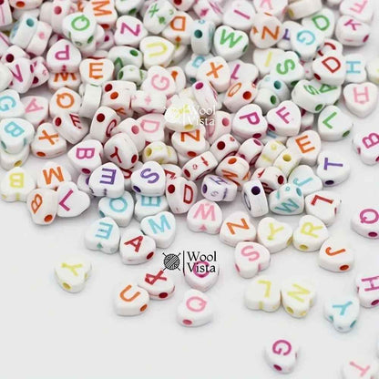 ACRYLIC ALPHABET BEADS A–Z – LETTER BEADS FOR BRACELETS, NECKLACES, KEYCHAINS & DIY JEWELLERY CRAFTS