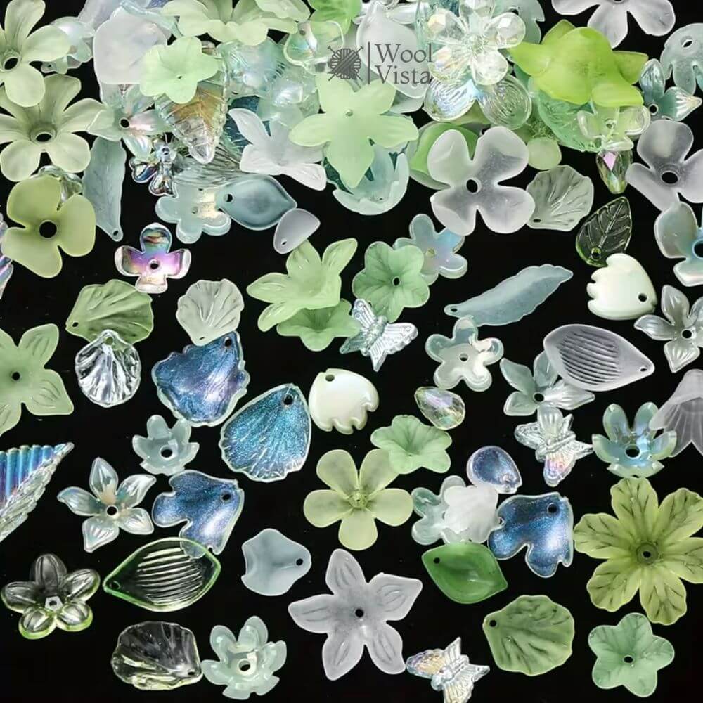 ACRYLIC FLOWER & BOWTIE BEAD MIX – DIY JEWELRY & CRAFT SUPPLIES