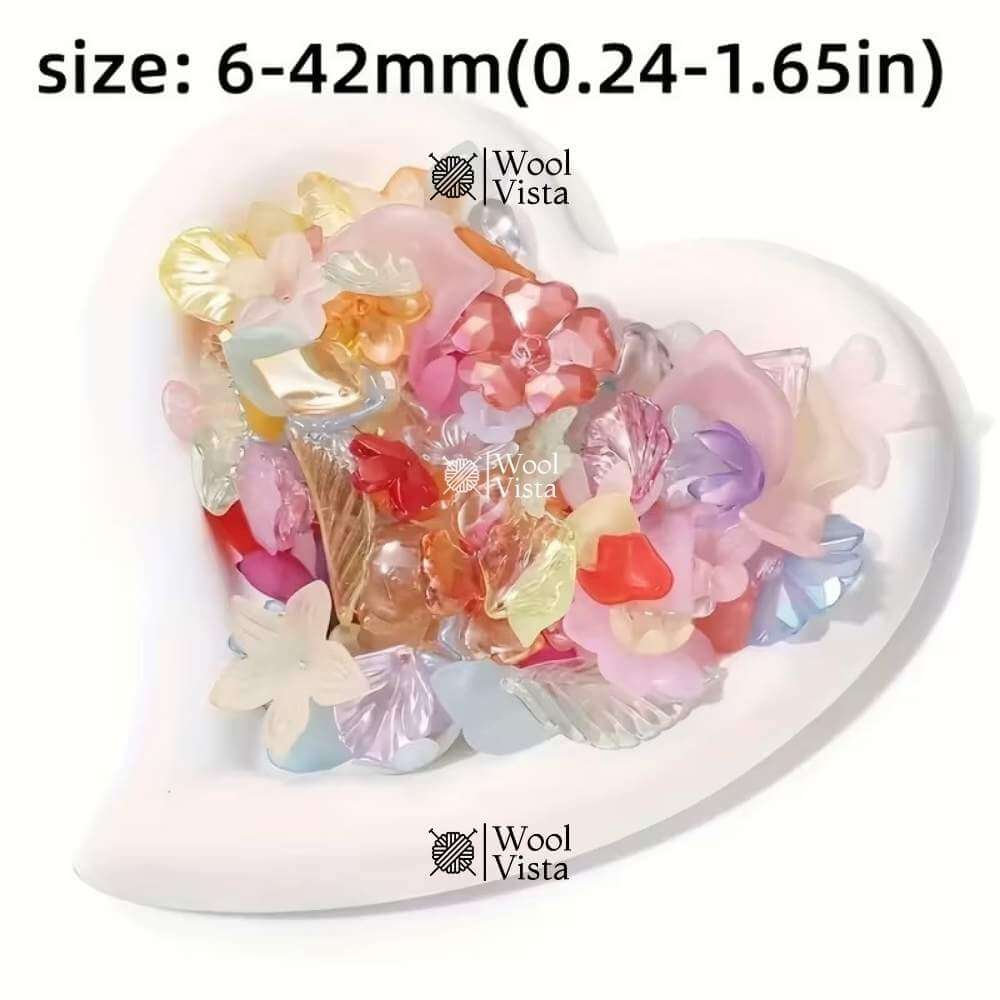 ACRYLIC FLOWER & BOWTIE BEAD MIX – DIY JEWELRY & CRAFT SUPPLIES