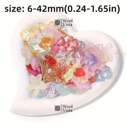 ACRYLIC FLOWER & BOWTIE BEAD MIX – DIY JEWELRY & CRAFT SUPPLIES