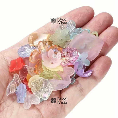 ACRYLIC FLOWER & BOWTIE BEAD MIX – DIY JEWELRY & CRAFT SUPPLIES