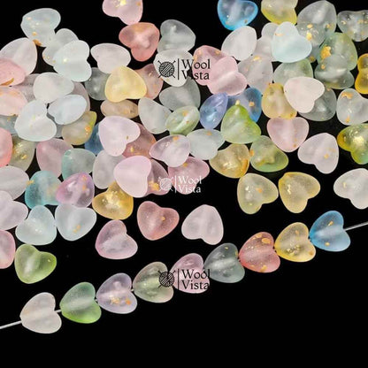 ACRYLIC GRADIENT LOVE BEADS – HEART-SHAPED BEADS FOR DIY JEWELRY- (PACK OF 50)