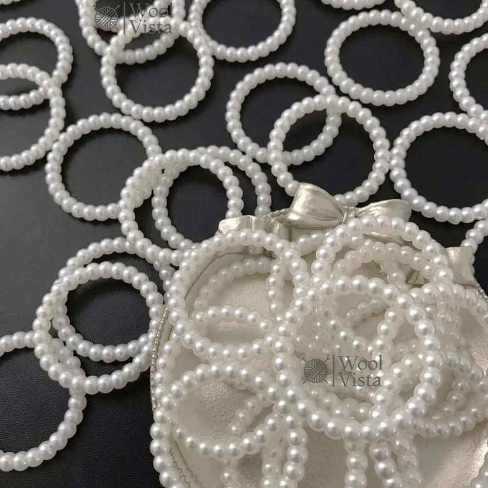 ACRYLIC PEARL-LIKE ROUND RINGS – 10PCS 38MM BAROQUE STYLE RINGS FOR PHONE CASE DECOR, RESIN ART, JEWELRY MAKING & DIY CRAFTS