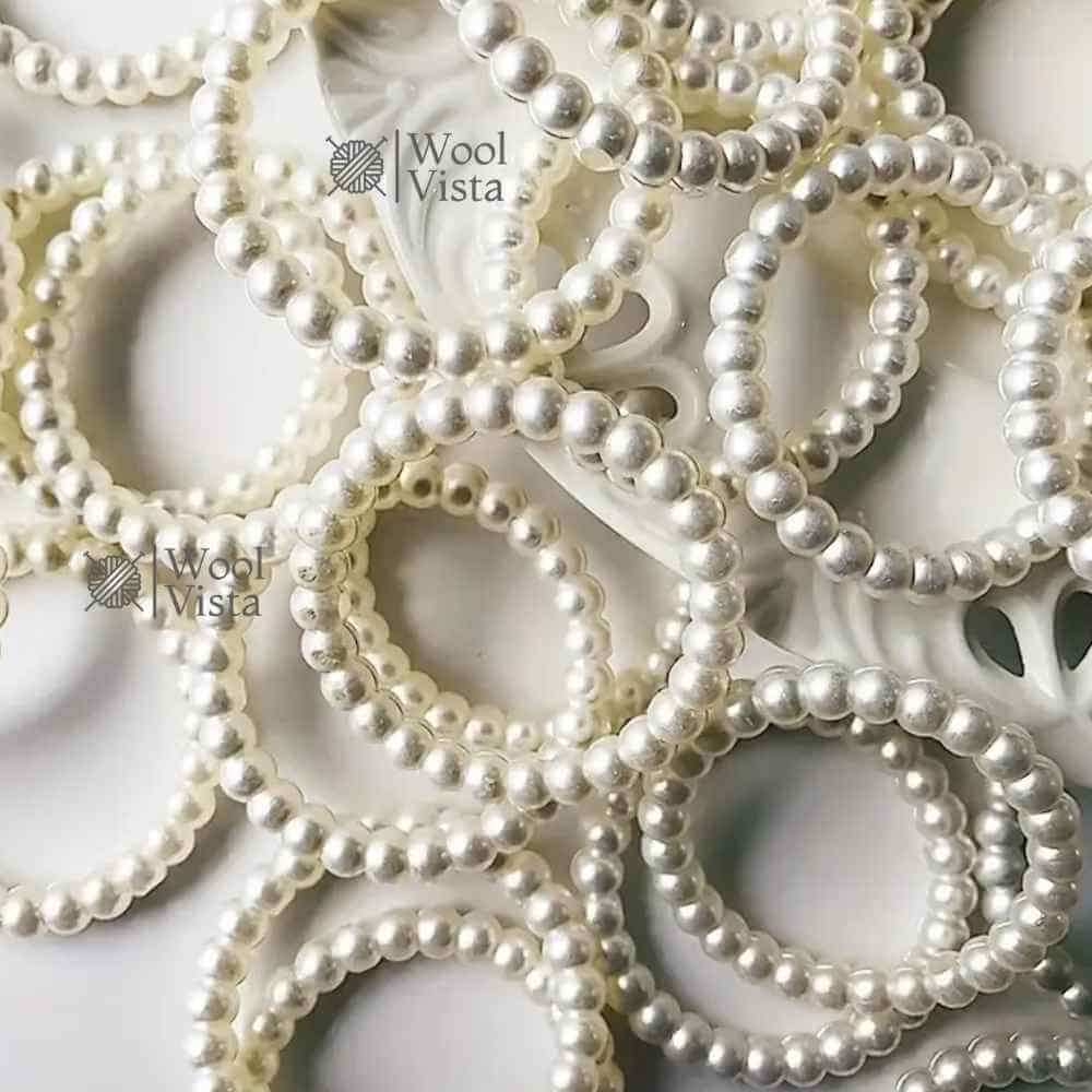 ACRYLIC PEARL-LIKE ROUND RINGS – 10PCS 38MM BAROQUE STYLE RINGS FOR PHONE CASE DECOR, RESIN ART, JEWELRY MAKING & DIY CRAFTS