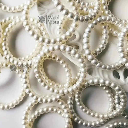 ACRYLIC PEARL-LIKE ROUND RINGS – 10PCS 38MM BAROQUE STYLE RINGS FOR PHONE CASE DECOR, RESIN ART, JEWELRY MAKING & DIY CRAFTS
