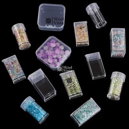 ADJUSTABLE 3-TIER PLASTIC BEAD ORGANIZER BOX – TRANSPARENT MULTI-LAYER JEWELRY & CRAFT STORAGE CASE WITH HANDLE