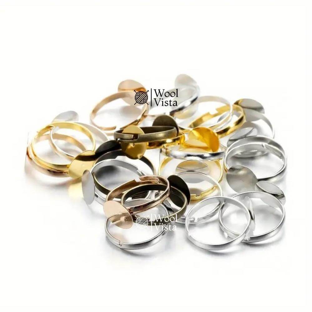 ADJUSTABLE RING BASES CABOCHON BLANKS 10MM – DIY JEWELRY MAKING