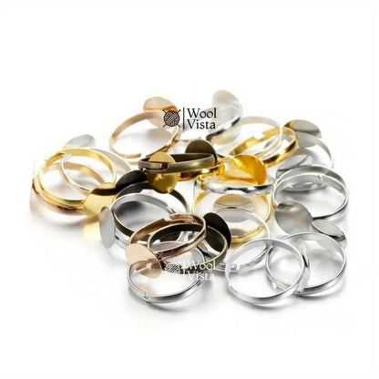 ADJUSTABLE RING BASES CABOCHON BLANKS 10MM – DIY JEWELRY MAKING