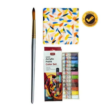 AERO ACRYLIC PAINT SET – 12 VIBRANT COLORS FOR CANVAS, PAPER & CRAFT PROJECTS