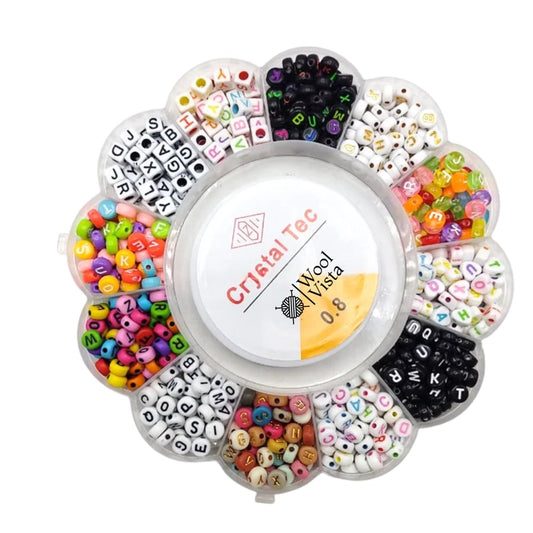 ALPHABET BEADS BOX – COLORFUL LETTER BEADS FOR JEWELRY MAKING & CRAFTS