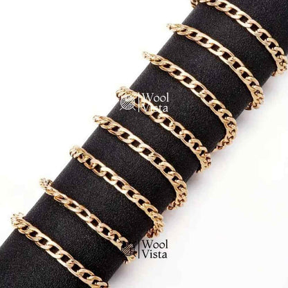ALUMINIUM ALLOY CHAIN 1 YARD – GOLD & SILVER PLATED CHAINS FOR DIY JEWELLERY, BRACELETS, NECKLACES & ACCESSORIES