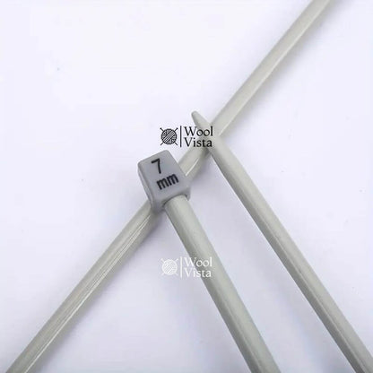 ALUMINIUM KNITTING NEEDLES – (SET OF 2) STRAIGHT NEEDLES