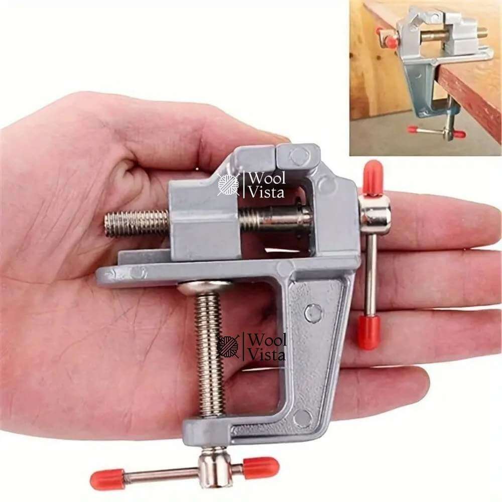 ALUMINUM BENCH VISE – 30MM JAW OPENING, PORTABLE CLAMP FOR JEWELRY, WOODWORKING & DIY CRAFTS