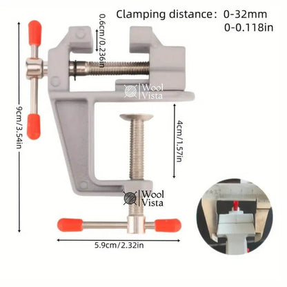 ALUMINUM BENCH VISE – 30MM JAW OPENING, PORTABLE CLAMP FOR JEWELRY, WOODWORKING & DIY CRAFTS