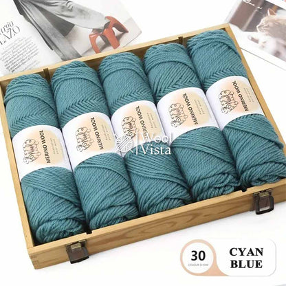 IMPORTED MERINO WOOL -  95% WOOL 5% ACRYLIC (PACK OF 5)