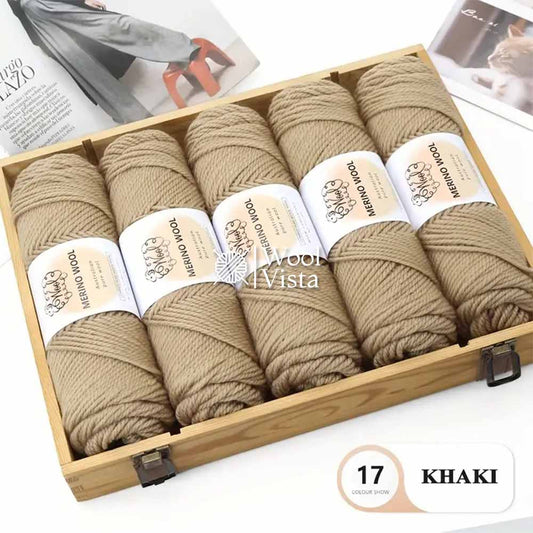 IMPORTED MERINO WOOL -  95% WOOL 5% ACRYLIC (PACK OF 5)