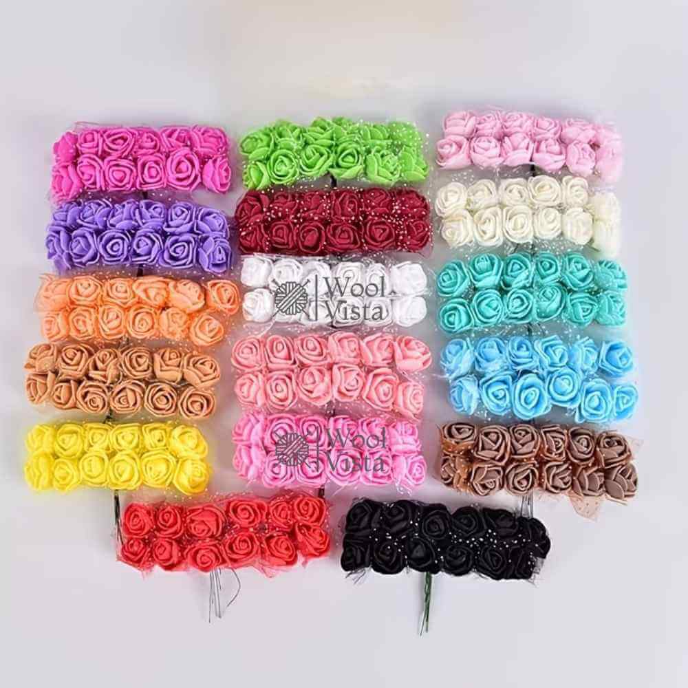 ARTIFICIAL FOAM ROSE BUNCH – 12PCS REALISTIC FOAM ROSES FOR DIY FLOWER BOUQUETS, WEDDING DECOR, GIFT BOXES, HOME DECOR & CRAFT PROJECTS