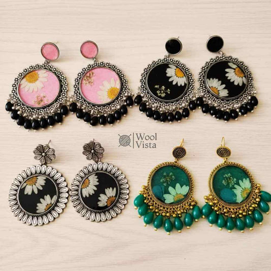 ASSORTED EARRING FRAMES – DIFFERENT SHAPES METAL BASES FOR RESIN & JEWELRY MAKING (1 PAIR)
