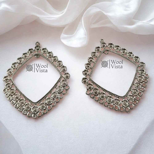 ASSORTED EARRING FRAMES – DIFFERENT SHAPES METAL BASES FOR RESIN & JEWELRY MAKING (1 PAIR)