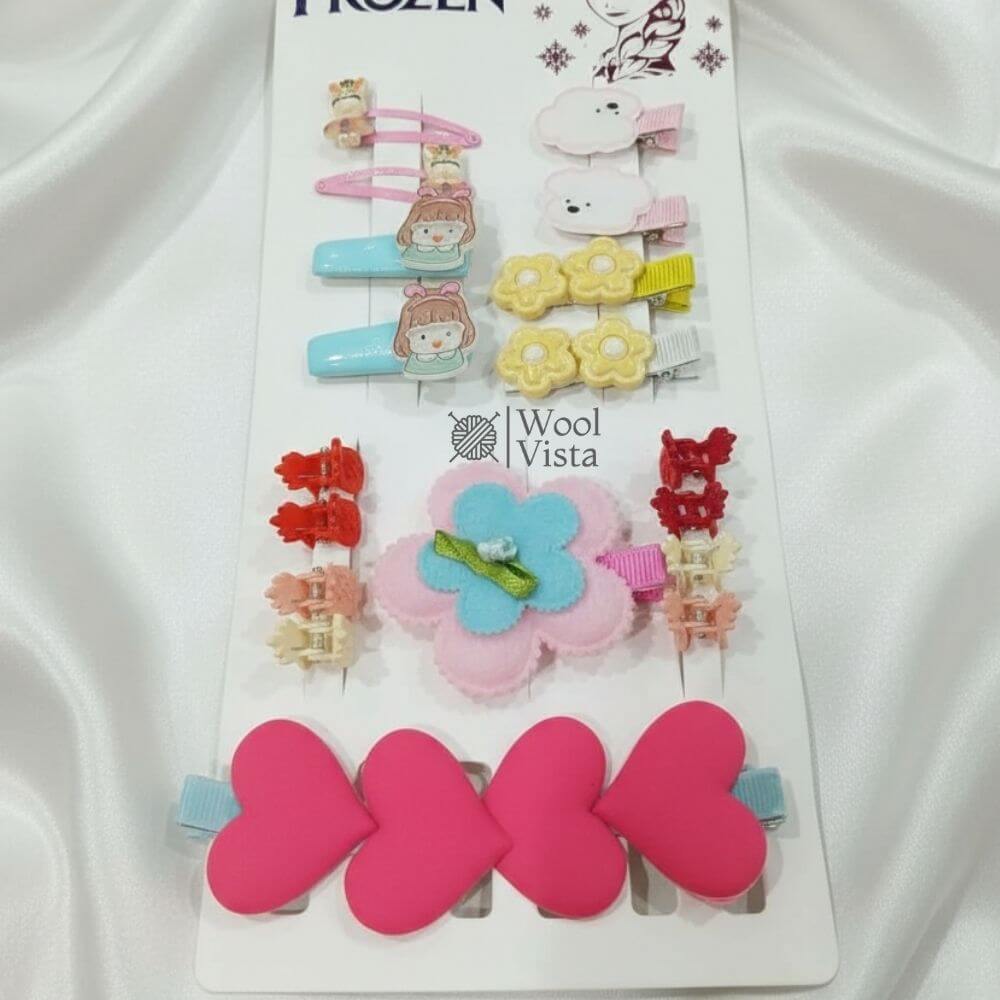 ASSORTED HAIR ACCESSORIES SET – CLIPS, PINS & HAIR CATCHERS FOR GIRLS, TODDLERS & TEENS