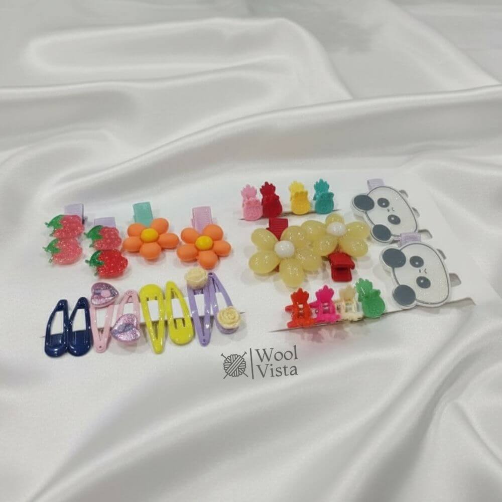 ASSORTED HAIR ACCESSORIES SET – CLIPS, PINS & HAIR CATCHERS FOR GIRLS, TODDLERS & TEENS
