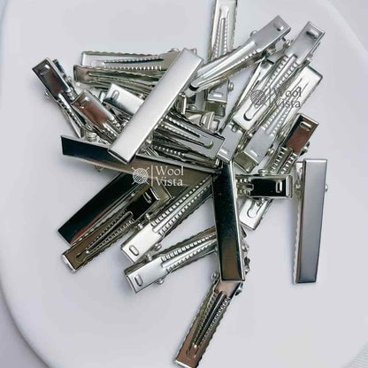 SILVERY METAL ALLIGATOR HAIR CLIPS – DUCKBILL DIY HAIR ACCESSORIES